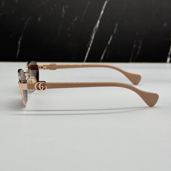 NEW GUCCI GG1593S 003 BROWN WOMEN SUNGLASSES GUCCI - Picture 7 of 11